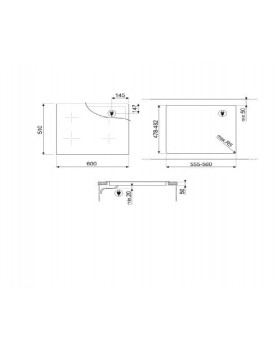 Pliidiplaat smeg, 4 x induktsioon, 60 cm, must-foto3