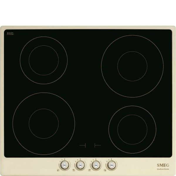 Pliidiplaat smeg cortina, 4 x induktsioon, 60 cm, kreem raam Kodumasinad