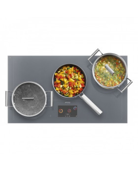 Pliidiplaat smeg linea, 6 x induktsioon, 90 cm, lõigatud, must-foto2