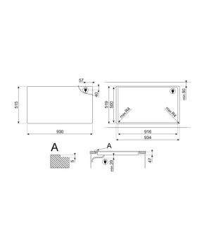 Pliidiplaat smeg linea, 6 x induktsioon, 90 cm, lõigatud, must-foto3