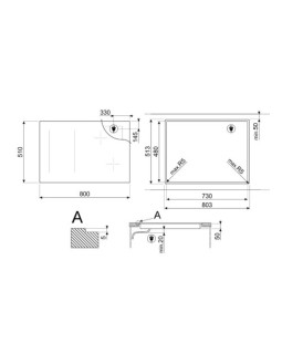 Pliidiplaat smeg linea, 4 x induktsioon, flexi-tsoon, 80 cm, lõigatud, neptuun hall-foto6