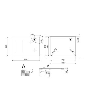 Pliidiplaat smeg linea, 4 x induktsioon, flexi-tsoon, 80 cm, lõigatud, neptuun hall-foto6