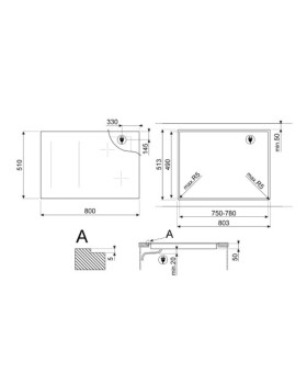 Pliidiplaat smeg linea, 6 x induktsioon, multizone, 80 cm, lõigatud, neptuun hall-foto5