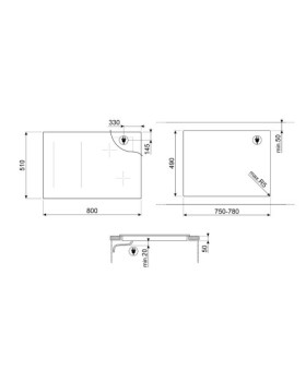 Pliidiplaat smeg linea, 6 x induktsioon, multizone, 80 cm, lõigatud, neptuun hall-foto6