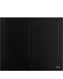 Pliidiplaat smeg, 4 x induktsioon, multitsoon, 60 cm, must, lõigatud servaga