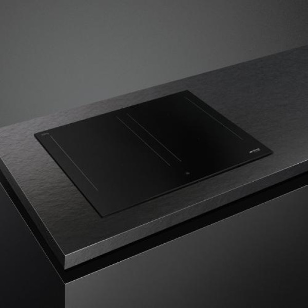 Pliidiplaat smeg, 4 x induktsioon, multitsoon, 60 cm, must, lõigatud servaga