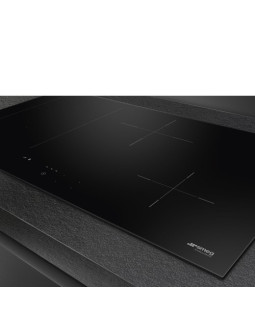 Pliidiplaat smeg linea, 4 x induktsioon, flexi-tsoon, 80 cm, lõigatud, must-foto3