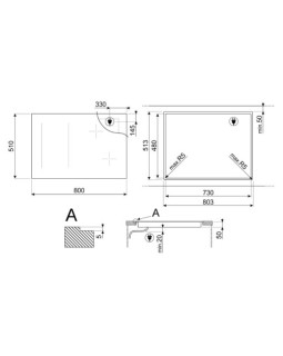 Pliidiplaat smeg linea, 4 x induktsioon, flexi-tsoon, 80 cm, lõigatud, must-foto6