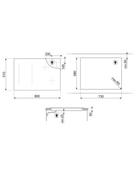 Pliidiplaat smeg linea, 4 x induktsioon, flexi-tsoon, 80 cm, lõigatud, must-foto7