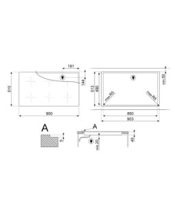 Pliidiplaat smeg classic, 6 x induktsioon, flexi-tsoon, 90 cm, lõigatud, matt valge-foto6
