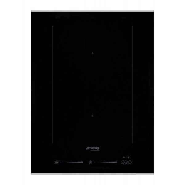 Pliidiplaat smeg dolce stil novo, 2 x multi induktsioon, 38 cm, lõigatud, must/rv teras