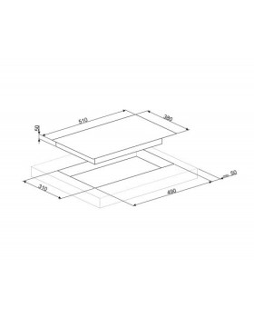 Pliidiplaat smeg dolce stil novo, 2 x multi induktsioon, 38 cm, lõigatud, must/rv teras-foto2