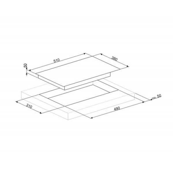 Pliidiplaat smeg dolce stil novo, 2 x multi induktsioon, 38 cm, lõigatud, must/rv teras