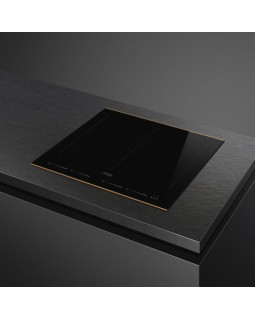 Pliidiplaat smeg dolce stil novo, 4x multi induktsioon, 60cm, lõigatud, must/vask-foto2