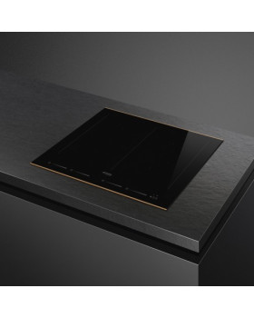 Pliidiplaat smeg dolce stil novo, 4x multi induktsioon, 60cm, lõigatud, must/vask-foto2