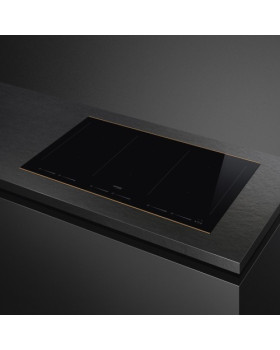 Pliidiplaat smeg dolce stil novo, 6 x multi induktsioon, 90 cm, lõigatud, must/vask-foto2