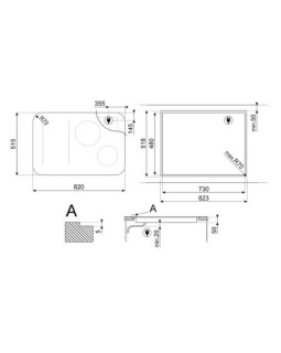 Pliidiplaat smeg isola, 4 x induktsioon, flexi-tsoon, 80 cm, autovent, lõigatud, must-foto6