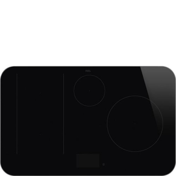 Pliidiplaat smeg isola, 4 x induktsioon, flexi-tsoon, 80 cm, autovent, faasitud, must