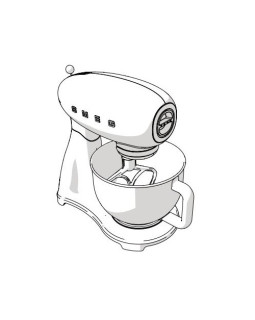 Köögikombain smeg, 50`ndate stiil, 800 w, valge-foto5