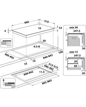 Pliidiplaat whirlpool, 10 x induktsioon, flexi tsoon, 90 cm, must-foto4