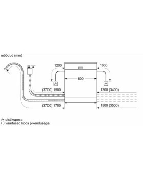 Nõudepesumasin bosch, eraldiseisev, 60 cm, 46 db, rv teras-foto5
