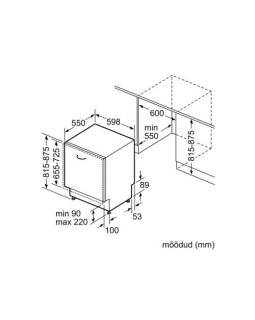 Nõudepesumasin bosch, integreeritav, 60 cm, 42 db-foto4