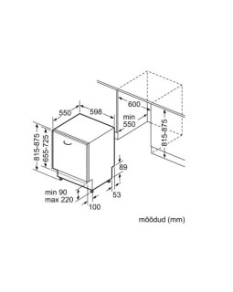 Nõudepesumasin bosch, integreeritav, 60 cm, 46 db-foto2
