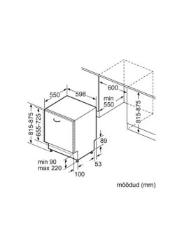 Nõudepesumasin bosch, integreeritav, 60 cm, 46 db-foto2