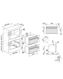 Kompakt mikro-kombiahi smeg linea, aurupuhastus, 40 l, must-foto2