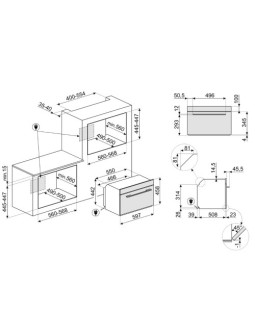 Kompakt mikro-kombiahi smeg linea, aurupuhastus, 40 l, must-foto3