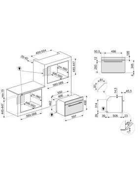Kompakt mikro-kombiahi smeg linea, aurupuhastus, 40 l, must-foto3