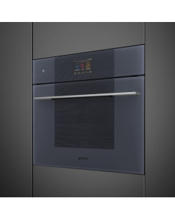 Ahi auru- ja mikrolainefunktsiooniga smeg linea, aurupuhastus, 40 l, neptuun hall-foto2