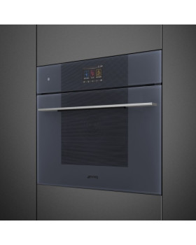 Ahi auru- ja mikrolainefunktsiooniga smeg linea, aurupuhastus, 40 l, neptuun hall-foto2