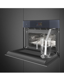 Ahi auru- ja mikrolainefunktsiooniga smeg linea, aurupuhastus, 40 l, neptuun hall-foto3