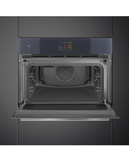 Ahi auru- ja mikrolainefunktsiooniga smeg linea, aurupuhastus, 40 l, neptuun hall-foto4