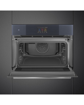 Ahi auru- ja mikrolainefunktsiooniga smeg linea, aurupuhastus, 40 l, neptuun hall-foto4