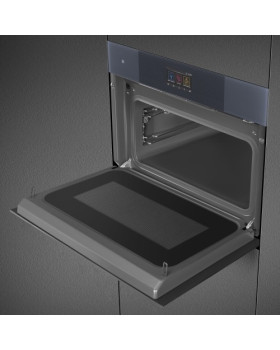 Ahi auru- ja mikrolainefunktsiooniga smeg linea, aurupuhastus, 40 l, neptuun hall-foto6