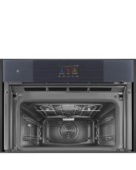 Ahi auru- ja mikrolainefunktsiooniga smeg linea, aurupuhastus, 40 l, neptuun hall-foto7