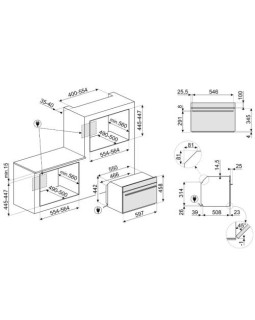 Kompakt mikro-kombiahi smeg linea, aurupuhastus, 40 l, must-foto2