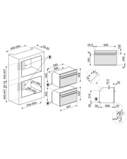 Kompakt auru-kombi-mikrolaineahi smeg linea, aurupuhastus, a++, 40 l, must-foto3