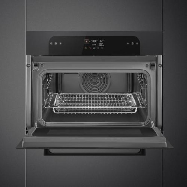 Kompakt mikro-kombiahi smeg musa, aurupuhastus, 40 l, must