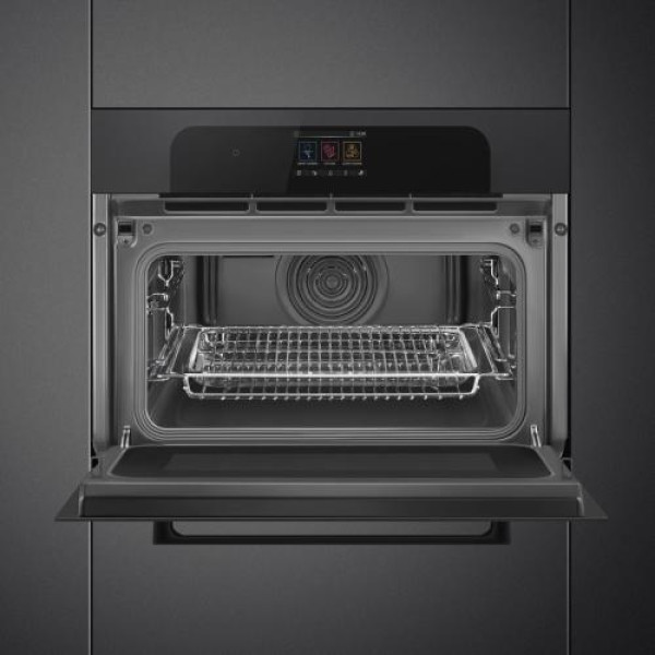 Kompakt mikro-kombiahi smeg musa, aurupuhastus, 40 l, must