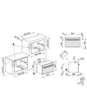 Kompakt mikro-kombiahi smeg dolce stil novo, aurupuhastus, 40 l, must/vask-foto2
