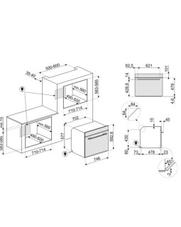 Ahi smeg linea, 75 cm, aurupuhastus, 77 l, must-foto7