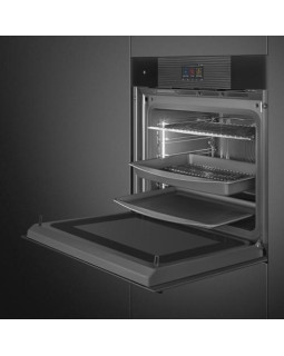 Ahi auru- ja mikrolainefunktsiooniga smeg linea, aurupuhastus, a++, 68 l, must-foto9