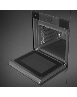 Ahi auru- ja mikrolainefunktsiooniga smeg linea, aurupuhastus, a++, 68 l, must-foto5