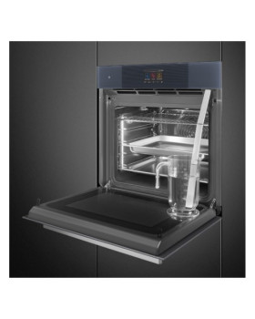 Ahi auru- ja mikrolainefunktsiooniga smeg linea, aurupuhastus, 68 l, neptuun hall-foto2