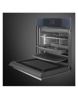 Ahi auru- ja mikrolainefunktsiooniga smeg linea, aurupuhastus, 68 l, neptuun hall-foto3