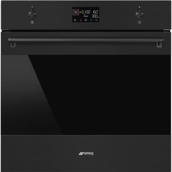 Mikro-kombiahi smeg classic, 68 l, aurupuhastus, matt must