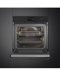 Mikro-kombiahi smeg classic, 68 l, aurupuhastus, matt must-foto3